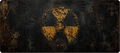 izrito Nuclear Aged gaming mouse mat - aged nuclear hazard symbol